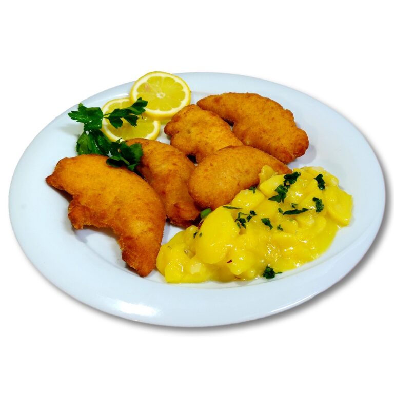 Gebackenes Hühnerfilet + Kartoffelsalat – Wiener Schnitzel Plaza