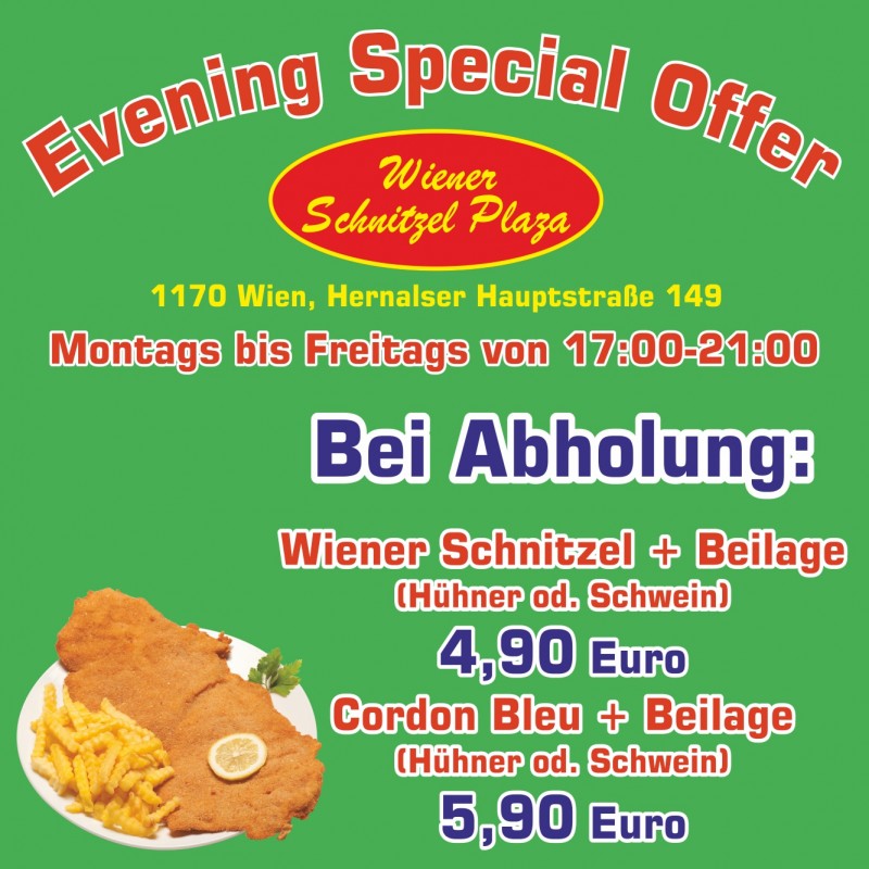 Special Evening Offer - Wiener Schnitzel