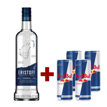 Eristoff Vodka 0,7l + 4 Red Bull