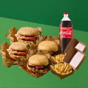Deluxe Burger-Menü für 4 Personen