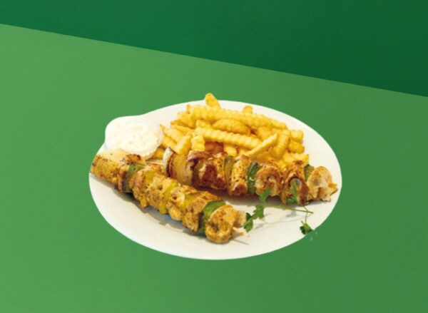 Hühnerspieß vom Grill